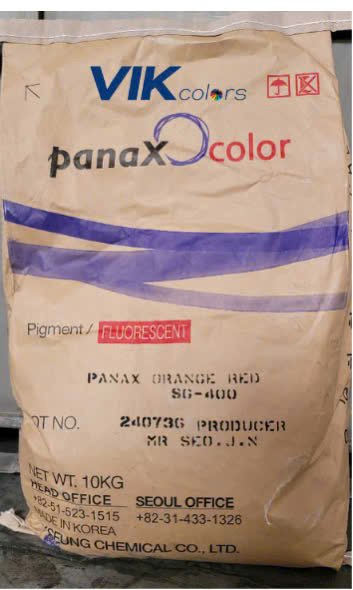 Bột màu dạ quang Panax Orange Red